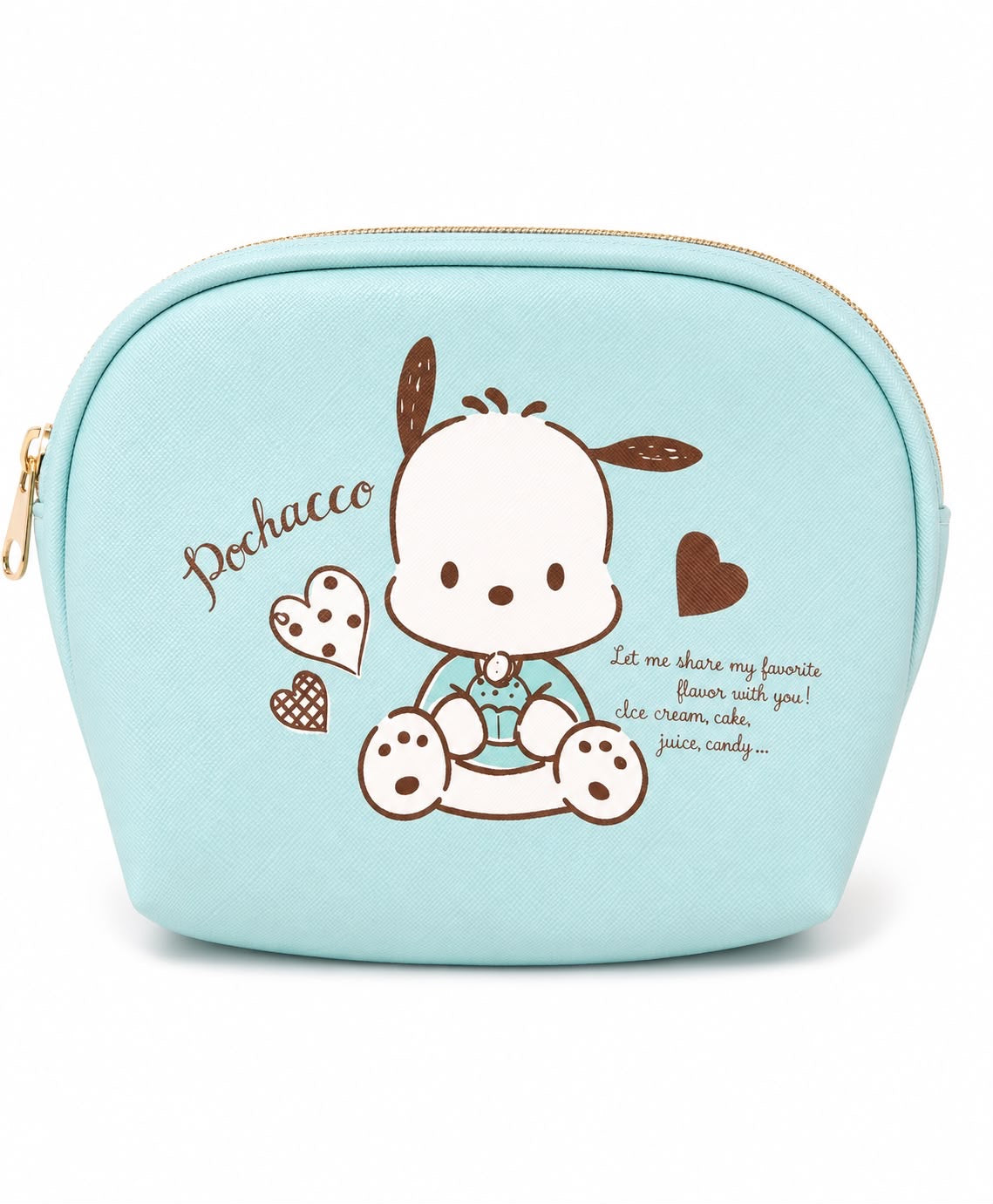 Blue Pochacco Zip Storage Pouch Japanese Sanrio