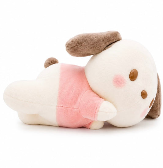 Pink Pochacco Laying Japanese Sanrio Plush
