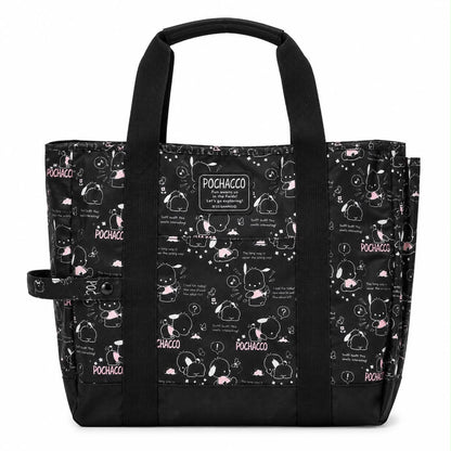 Pochacco Black Thermal Drawstring Japanese Sanrio Picnic Bag