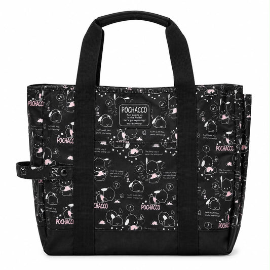 Pochacco Black Thermal Drawstring Japanese Sanrio Picnic Bag
