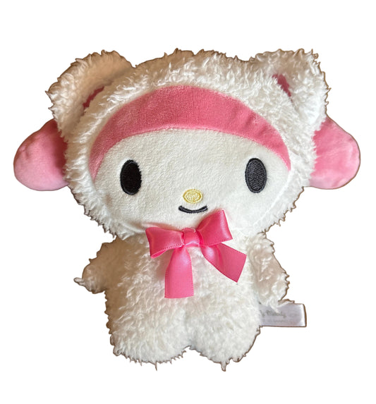 Melody Fluffy White Bear Japanese Sanrio Mini Plush