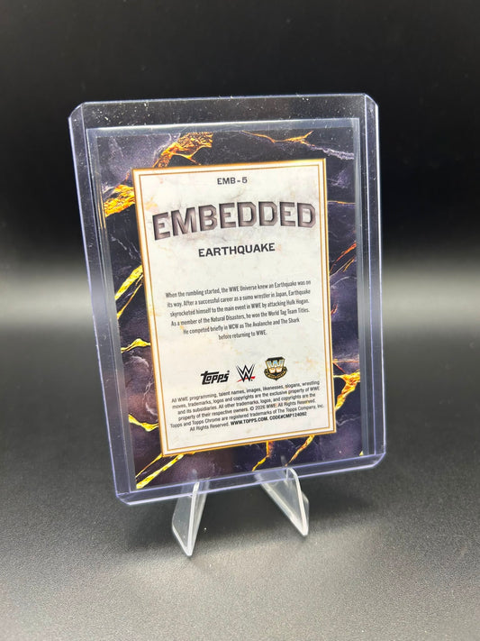 2026 WWE Topps Chrome Embedded Earthquake Black /10