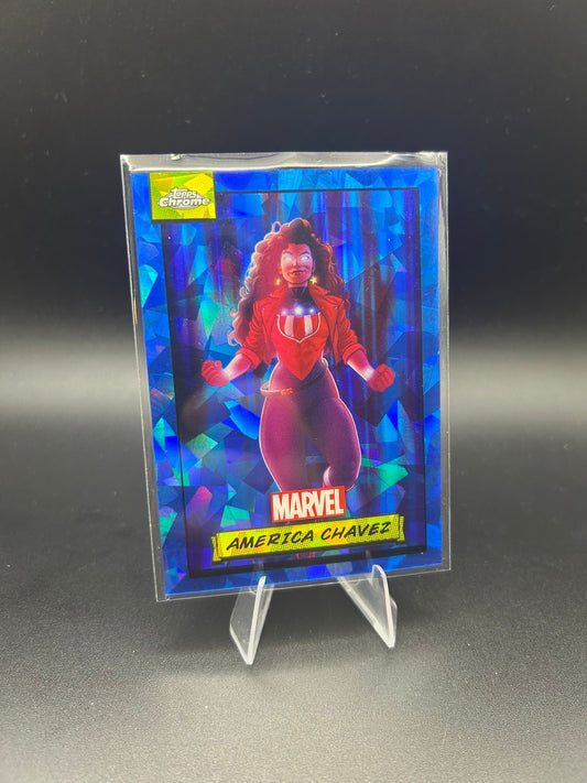 2024 Topps Chrome Marvel America Chavez Sapphire Base