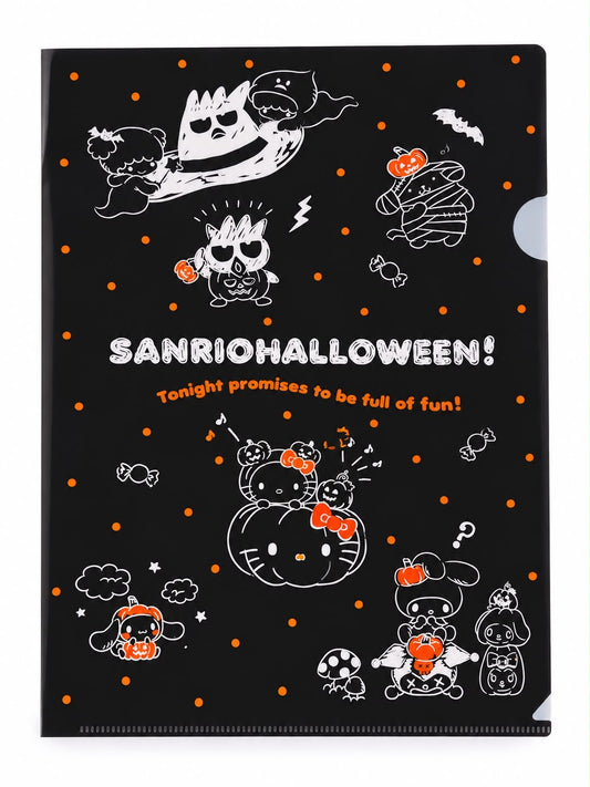 Black Halloween Japanese Sanrio A4 Document Wallet