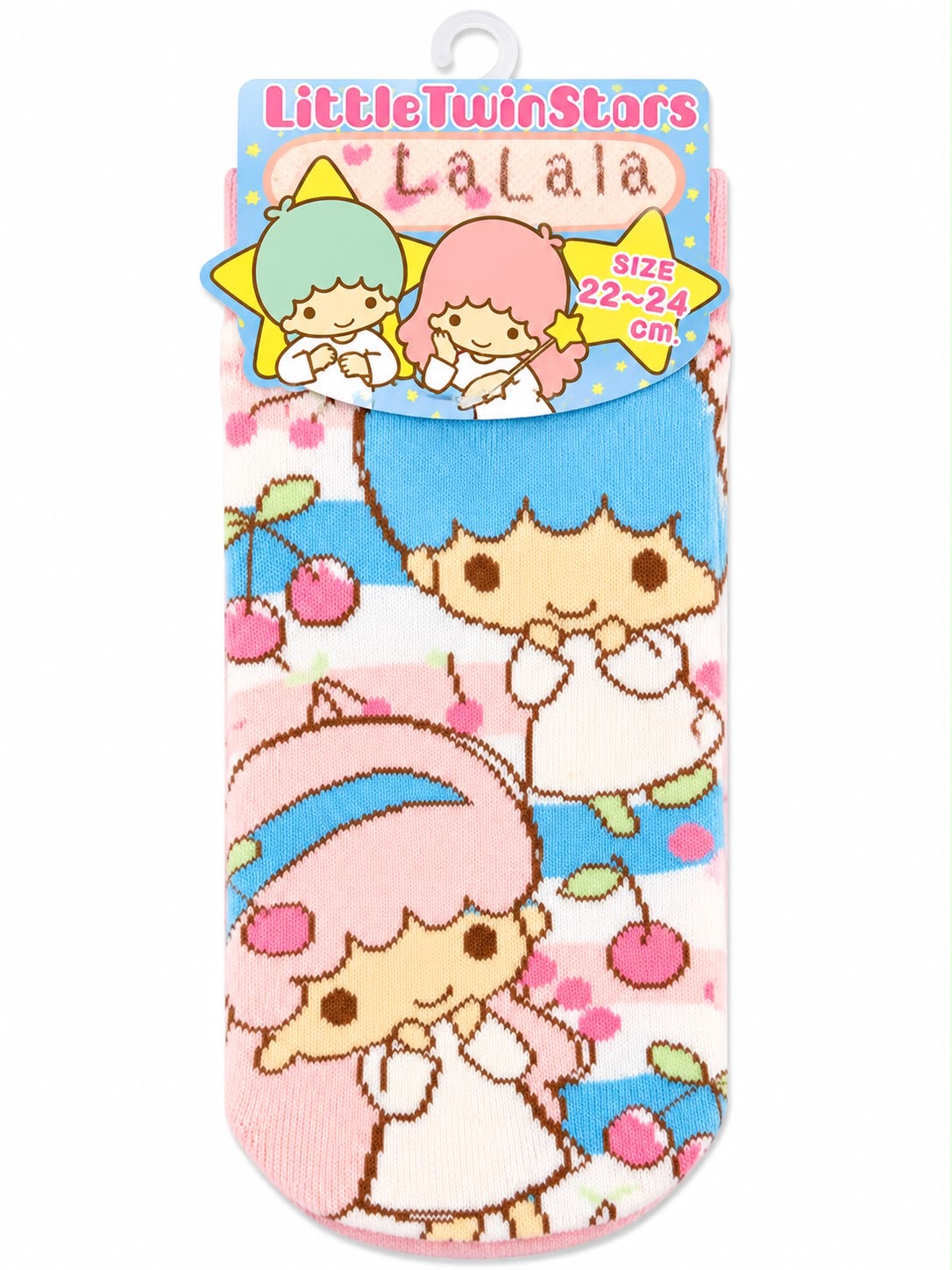 Twin Stars Cherries 22-24cm Japanese Sanrio Socks