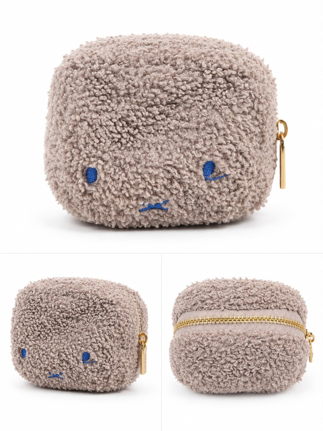 Miffy Brown Fuzzy Japanese Zip Storage Pouch