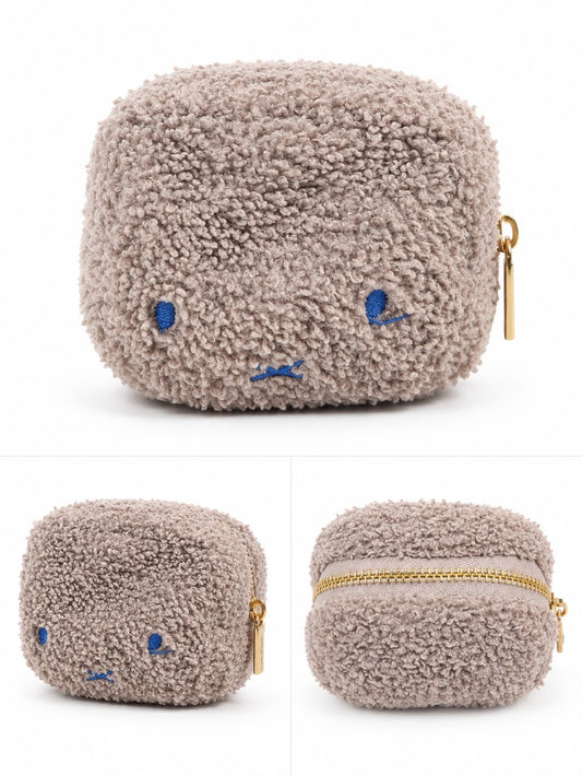 Miffy Brown Fuzzy Japanese Zip Storage Pouch