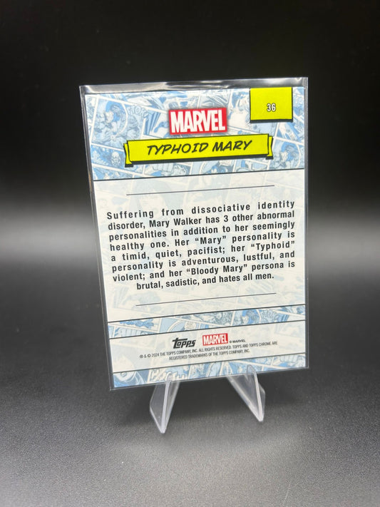 2024 Topps Chrome Marvel Typhoid Mary Sapphire Base
