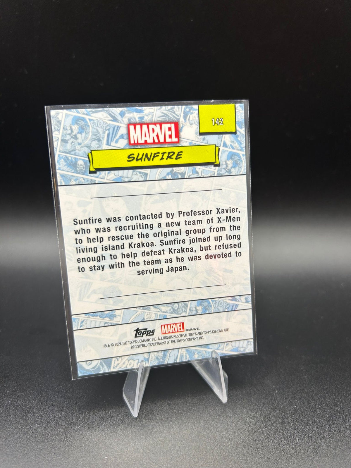2024 Topps Chrome Marvel Sunfire Sapphire Base