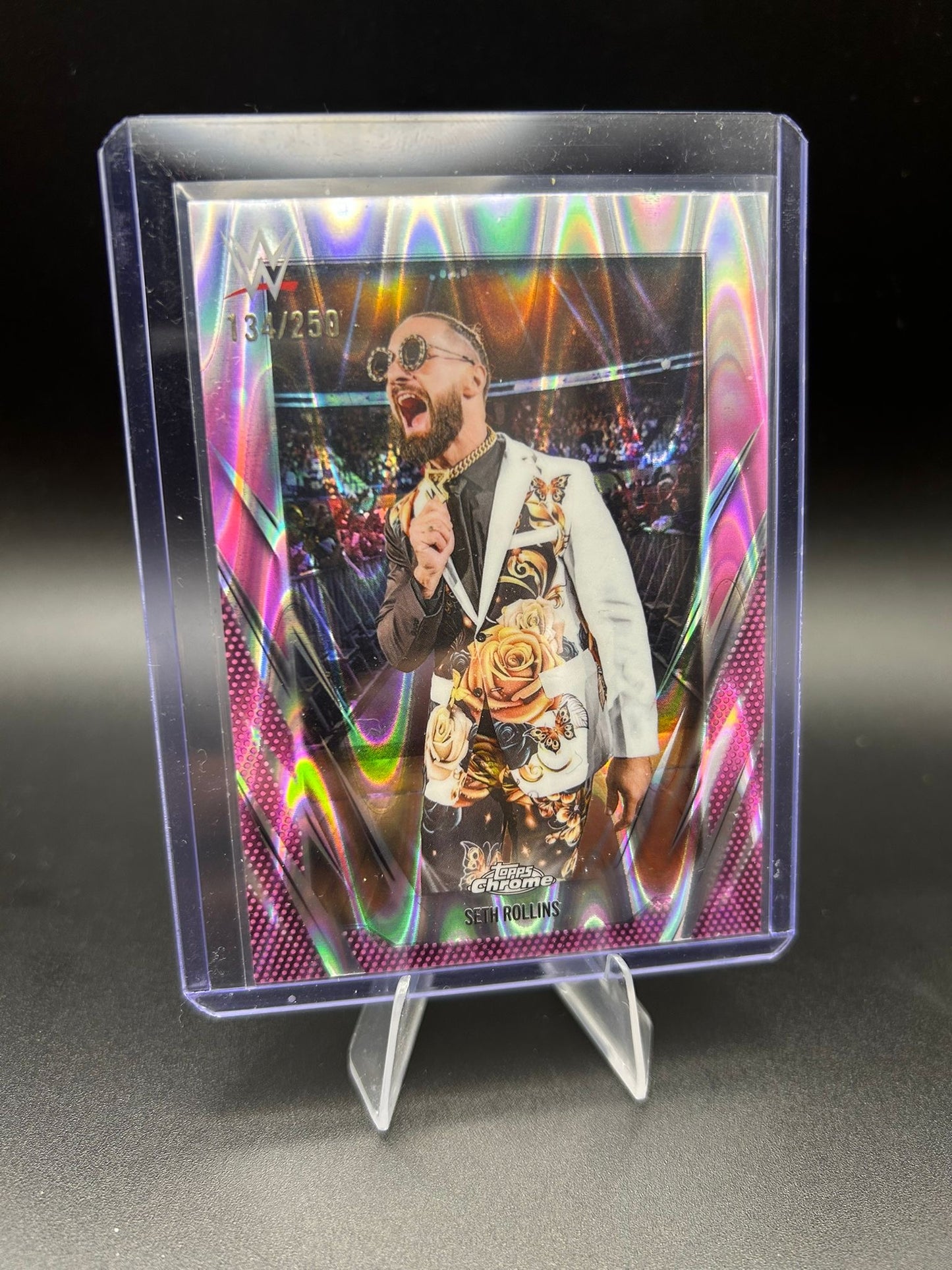 2026 WWE Topps Chrome Seth Rollins /250 Pink Wave