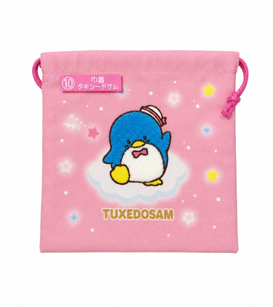 Tuxedo Sam Pink Mini Japanese Sanrio Drawstring Pouch