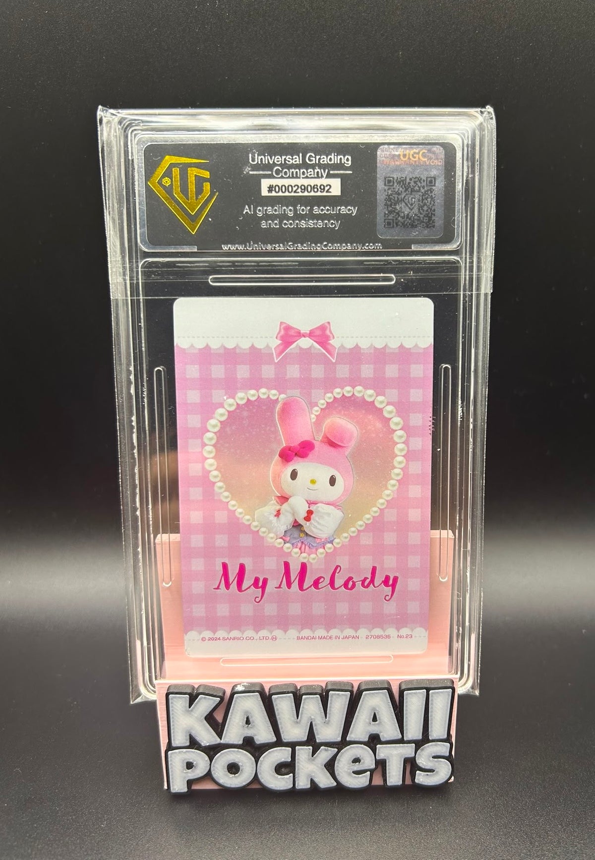 2024 Bandai Gold Melody Auto Japanese Sanrio Wafer Card UGC Graded 9.5 Mint+ Slab