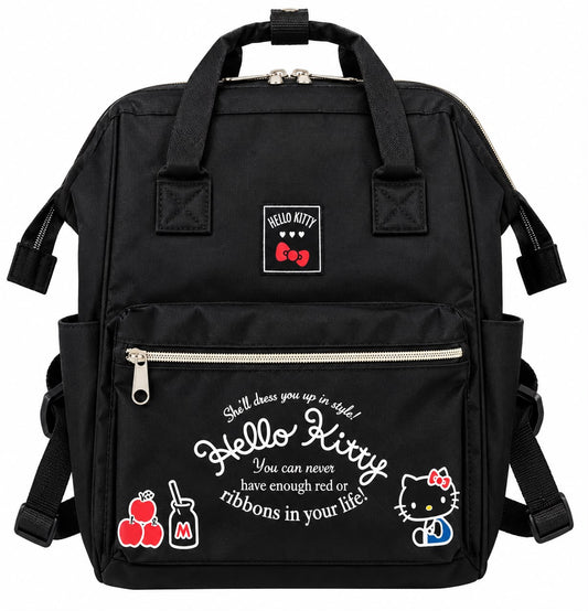 Hello Kitty Black Japanese Sanrio Backpack Bag