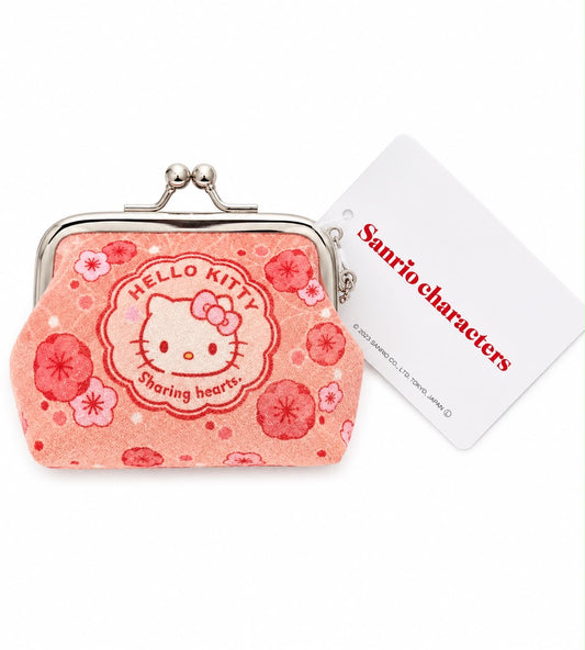 Hello Kitty Peach Japanese Sanrio Mini Clutch Purse