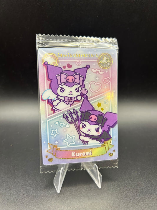 Gold Foil Halloween Kuromi Japanese Sanrio Wafer Card