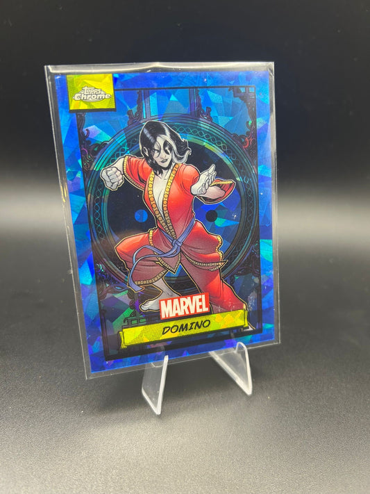 2024 Topps Chrome Marvel Domino Sapphire Base