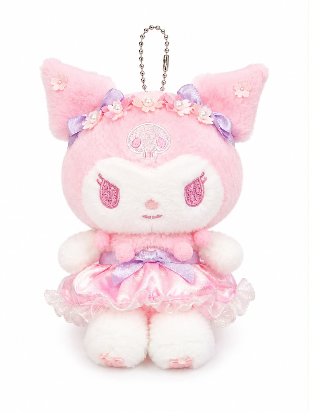 Pink Fancy Lass Kuromi Japanese Sanrio Plush Keychain