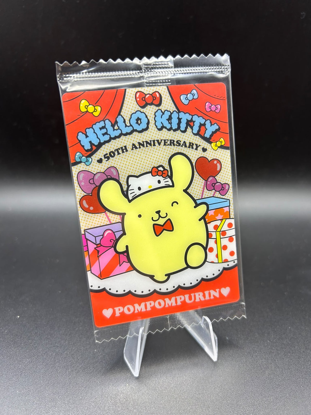 PomPomPurin 50th Red Birthday Japanese Sanrio Wafer Card