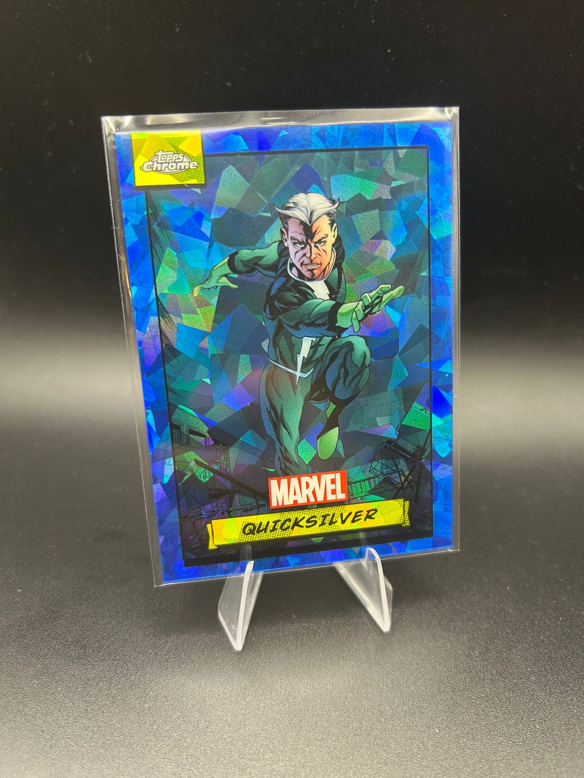 2024 Topps Chrome Marvel Quicksilver Sapphire Base