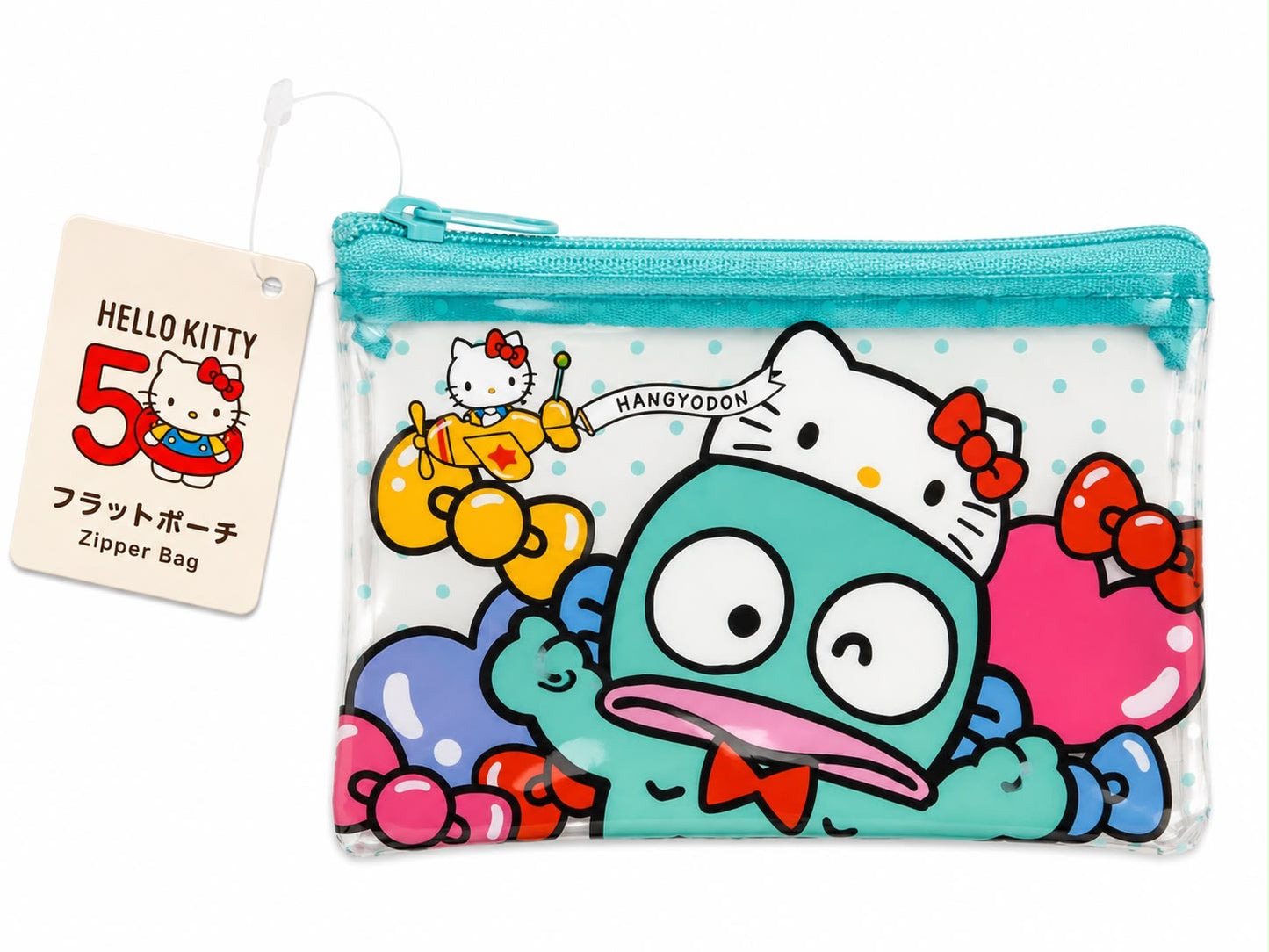 Hangyodon 50th Kitty Clear PVC Japanese Sanrio Coin Pouch
