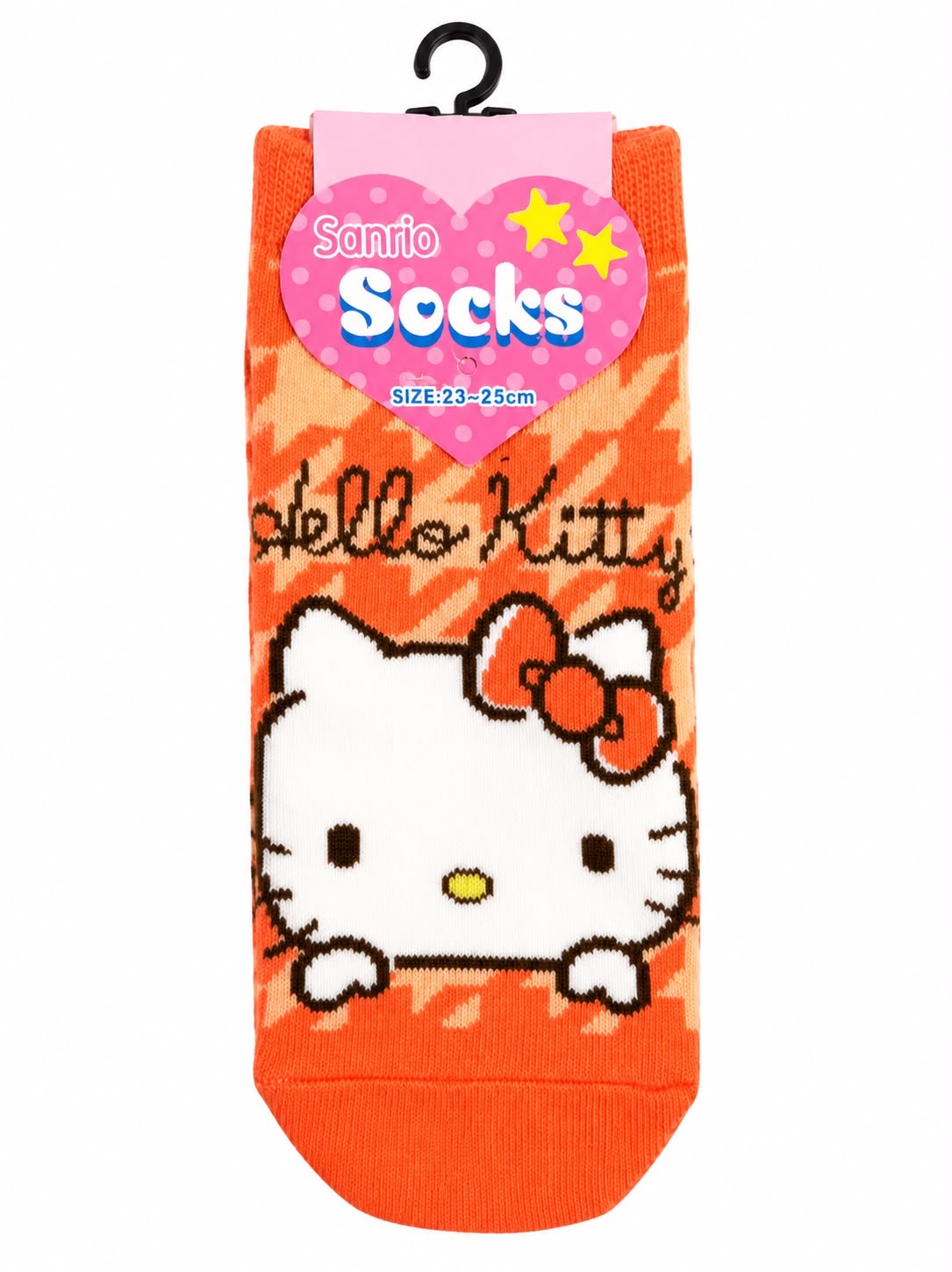 Hello Kitty Dogtooth Peach 23-25cm Sanrio Socks