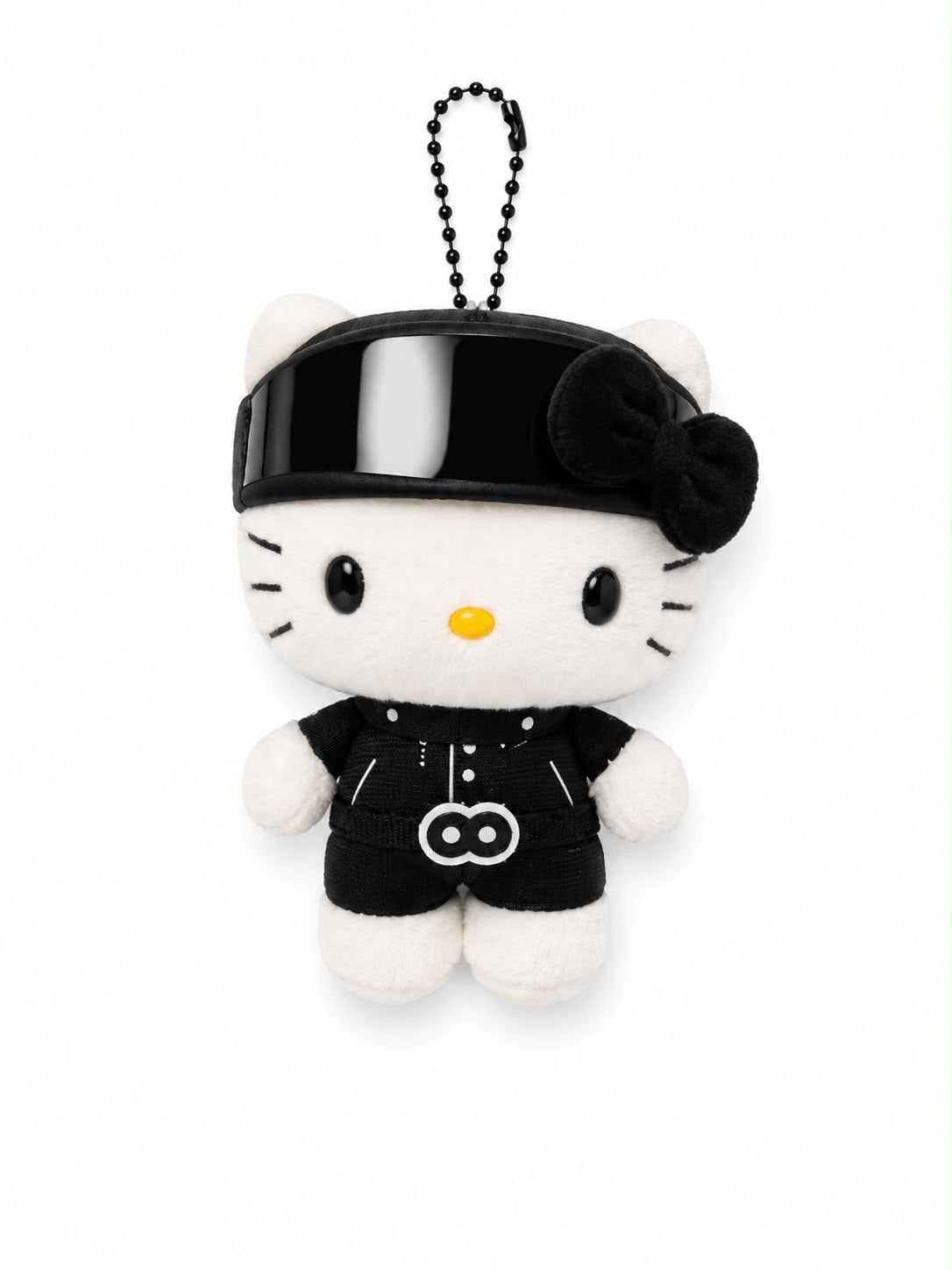 Hello Kitty Black Ranger Japanese Sanrio Plush Keychain