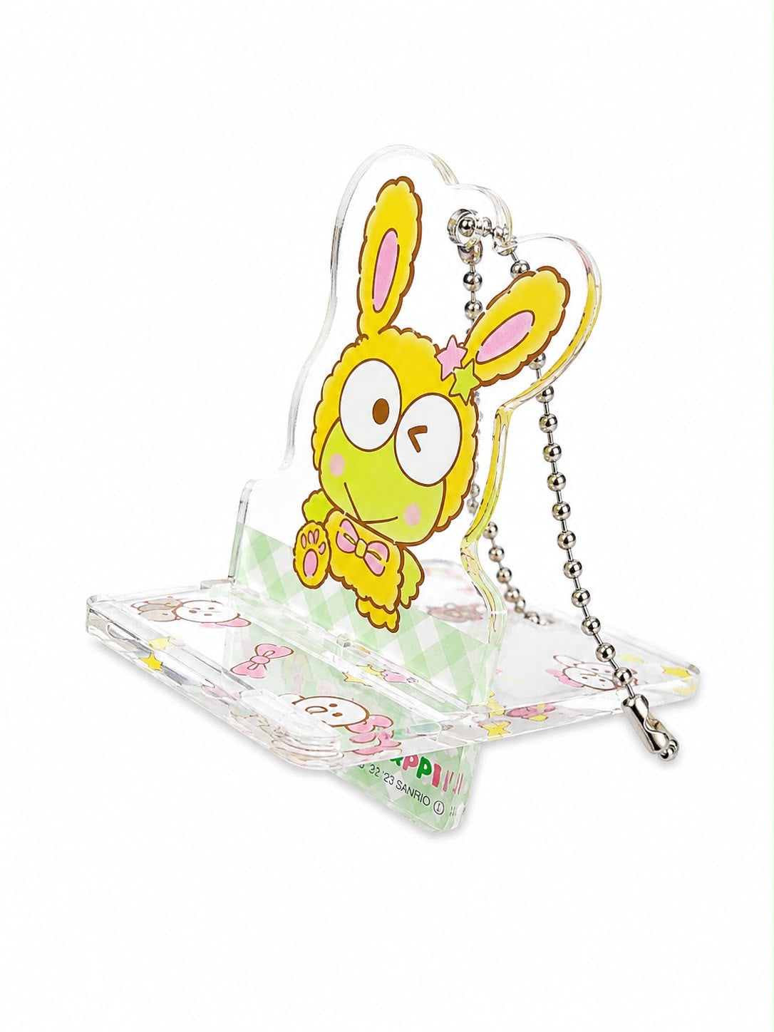 Keroppi Travel Phone Stand Acrylic Japanese Sanrio Keychain