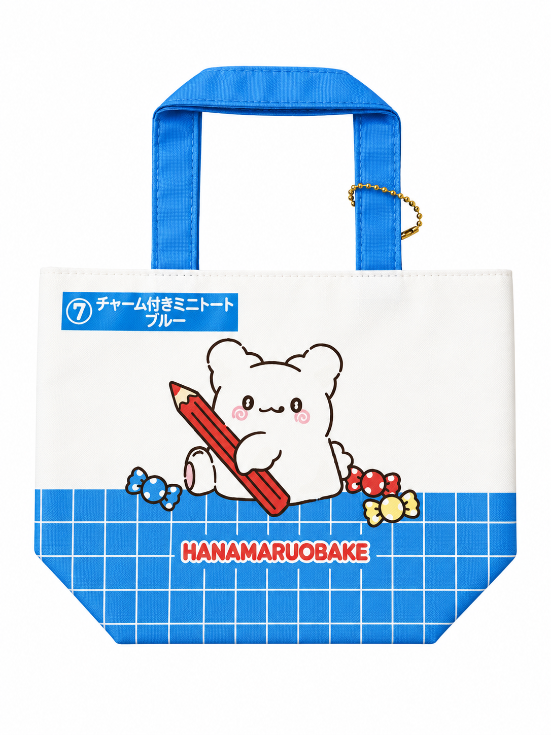 Hanamaruobake Blue Mini Tote Bag Japanese Sanrio