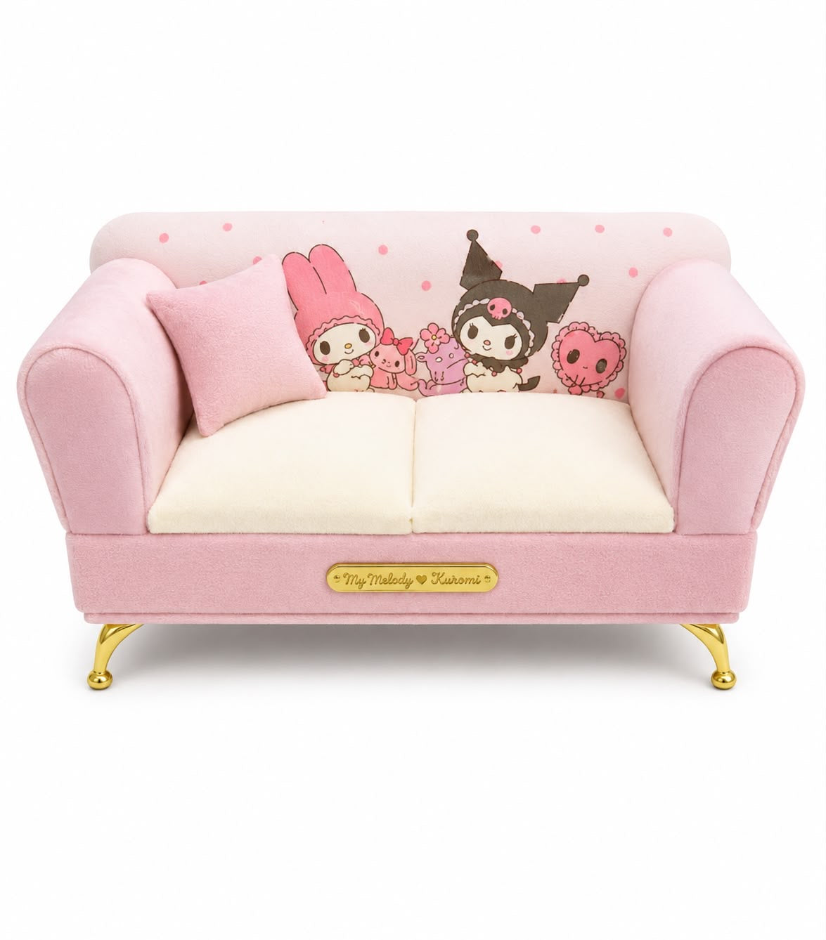 Kuromi x Melody Pink Couch Japanese Sanrio Jewellery Box NO BOX
