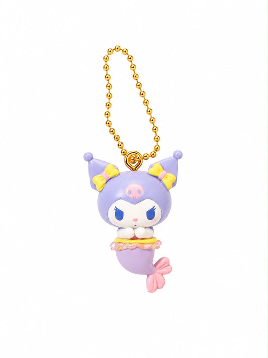 Kuromi Mermaid Japanese Sanrio Mini Figure Keychain