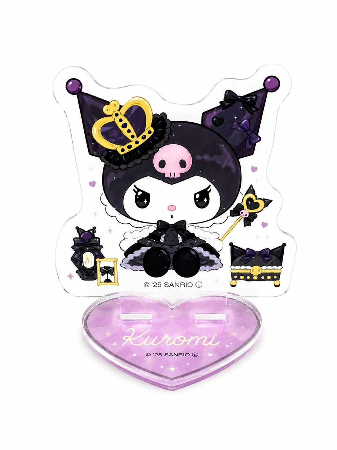 Kuromi Queen Clear Acrylic Display Stand Japanese Sanrio