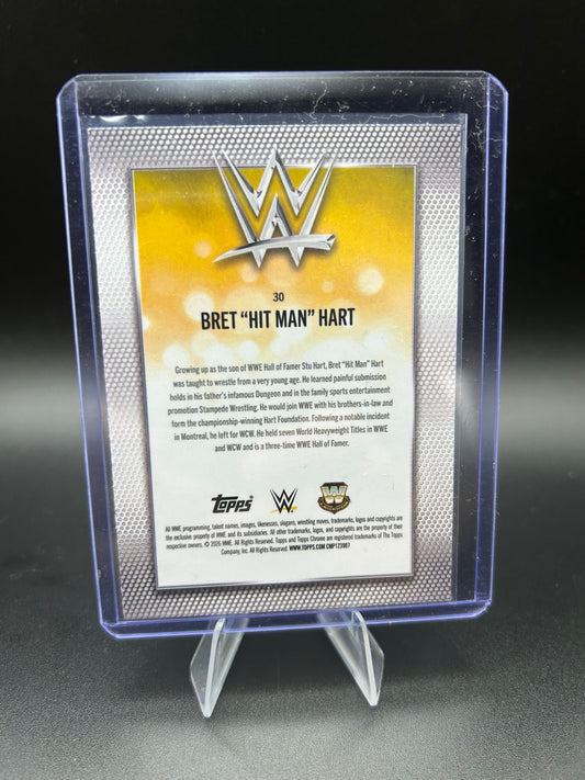 2026 WWE Topps Chrome Bret "Hitman" Hart /250 Pink Wave