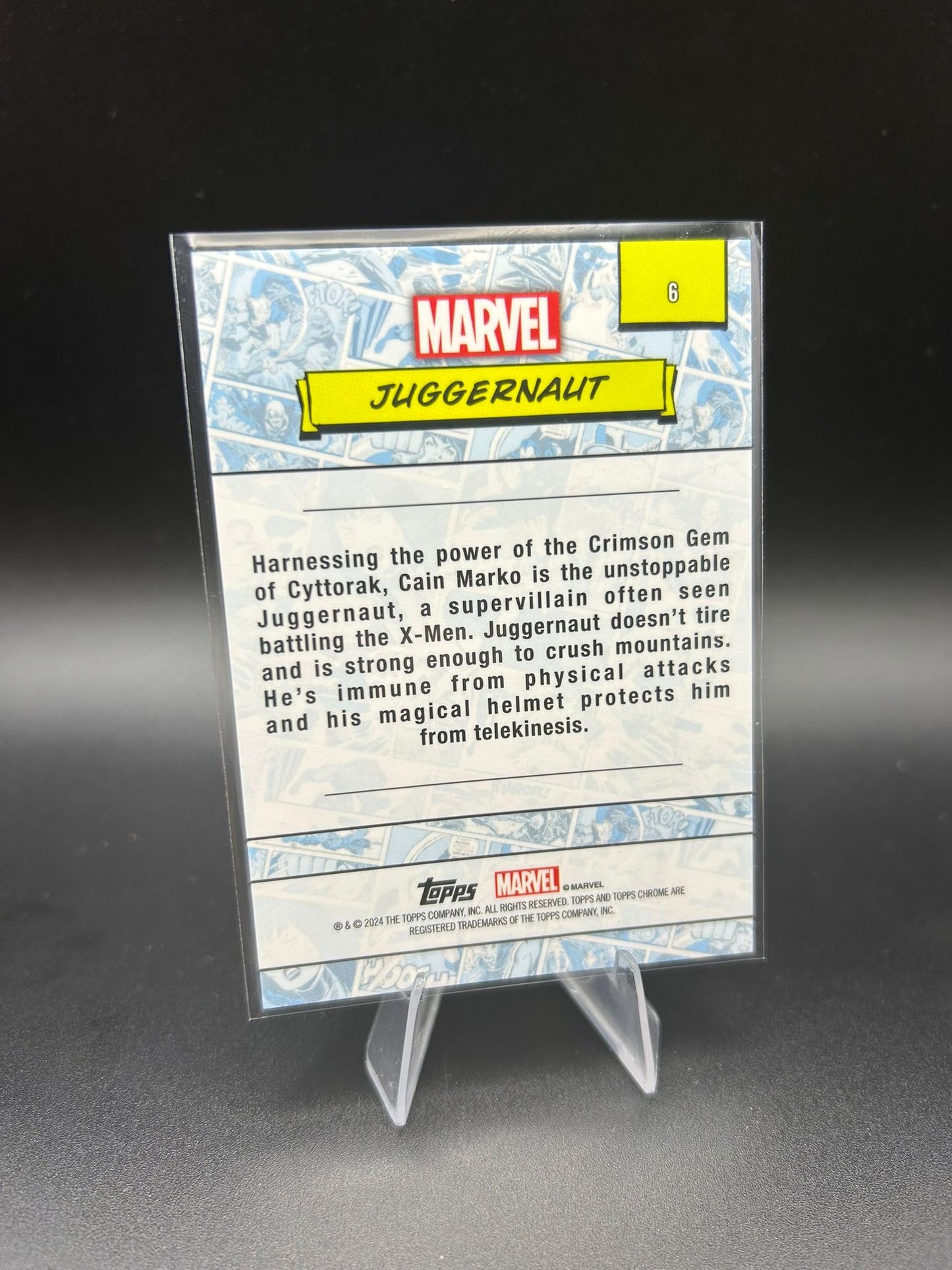 2024 Topps Chrome Marvel Juggernaut Sapphire Base