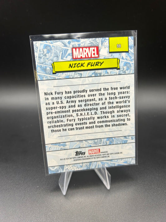 2024 Topps Chrome Marvel Nick Fury Sapphire Base