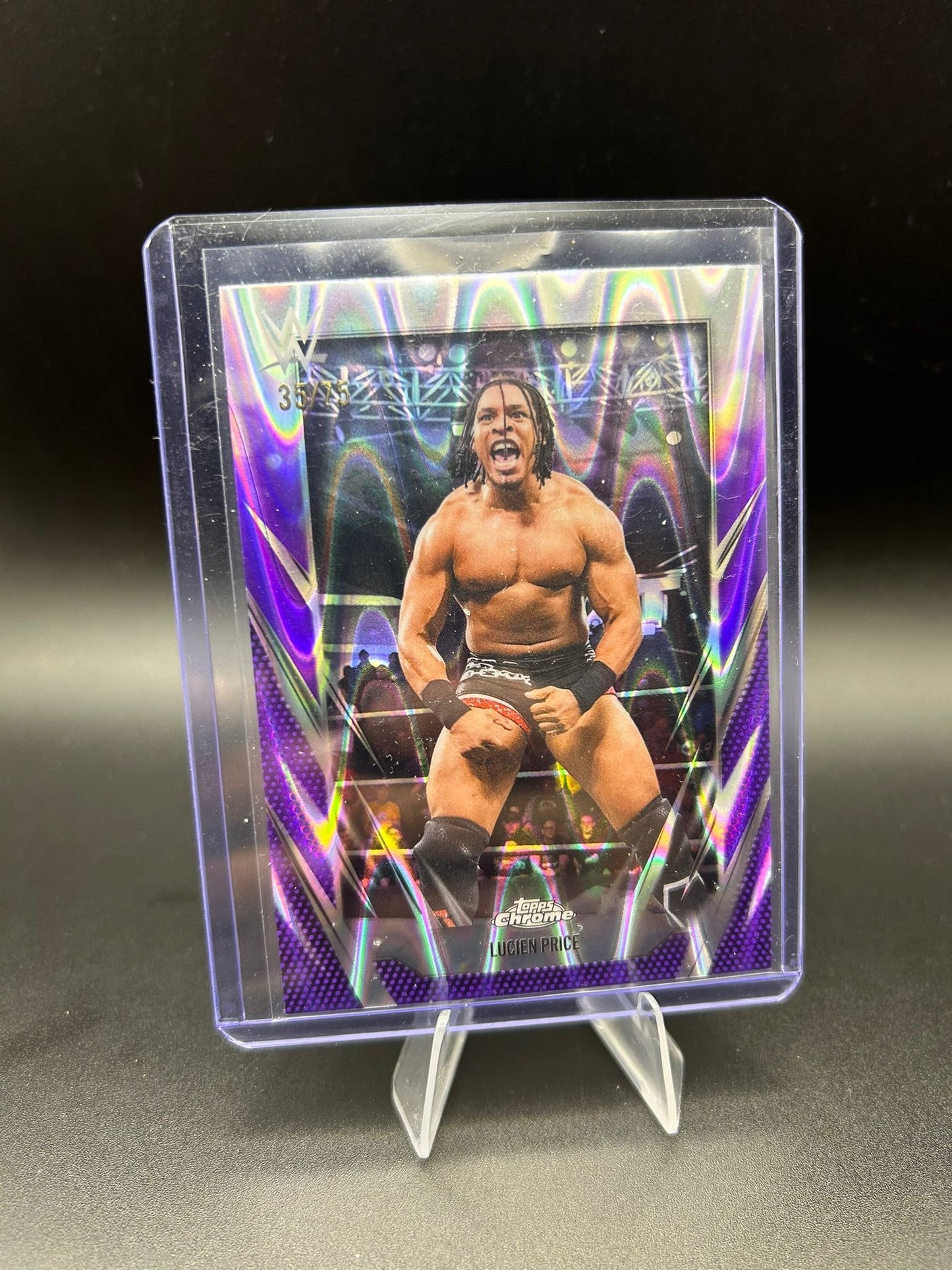 2026 WWE Topps Chrome Lucien Price /75 Purple Wave