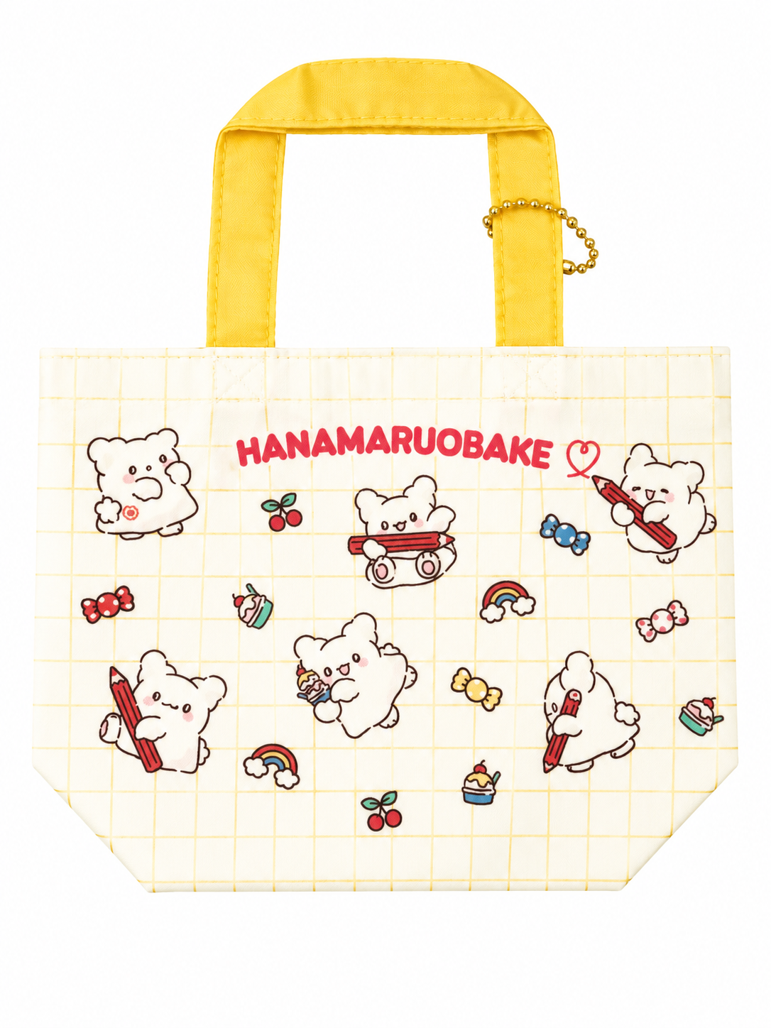 Hanamaruobake Yellow Mini Tote Bag Japanese Sanrio