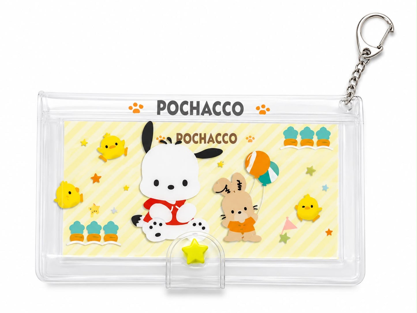 Pochacco Memo & Stickers Pouch Japanese Sanrio Keychain