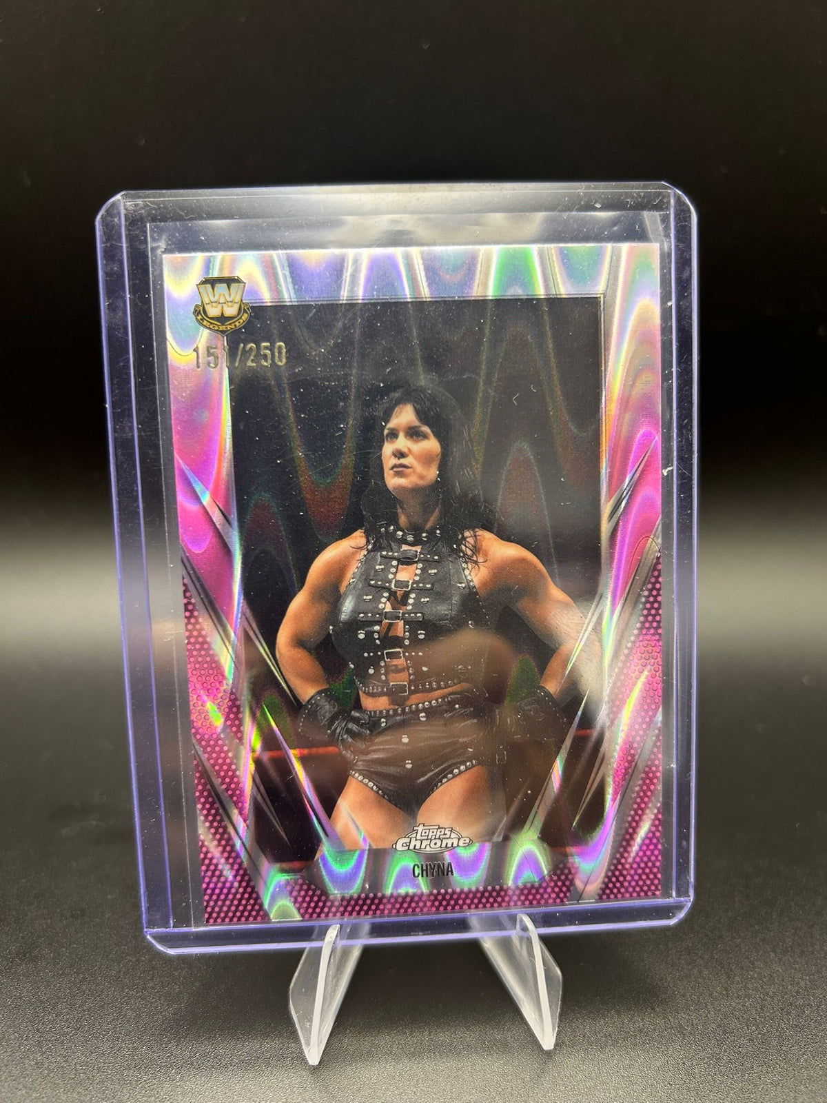 2026 WWE Topps Chrome Chyna /250 Pink Wave