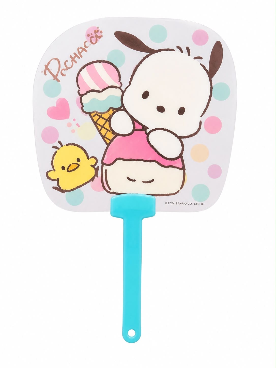 Pochacco Ice Cream Hand Fan Japanese Sanrio