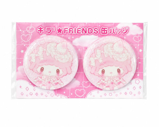 Sweet Piano 2pc Glitter 4cm Japanese Sanrio Badges