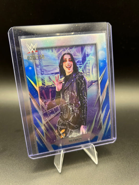 2026 WWE Topps Chrome Rhea Ripley /150 Blue