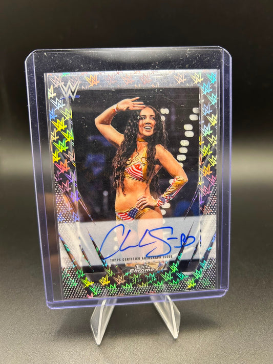 2026 WWE Topps Chrome Logofractor Chelsea Green Auto SSP