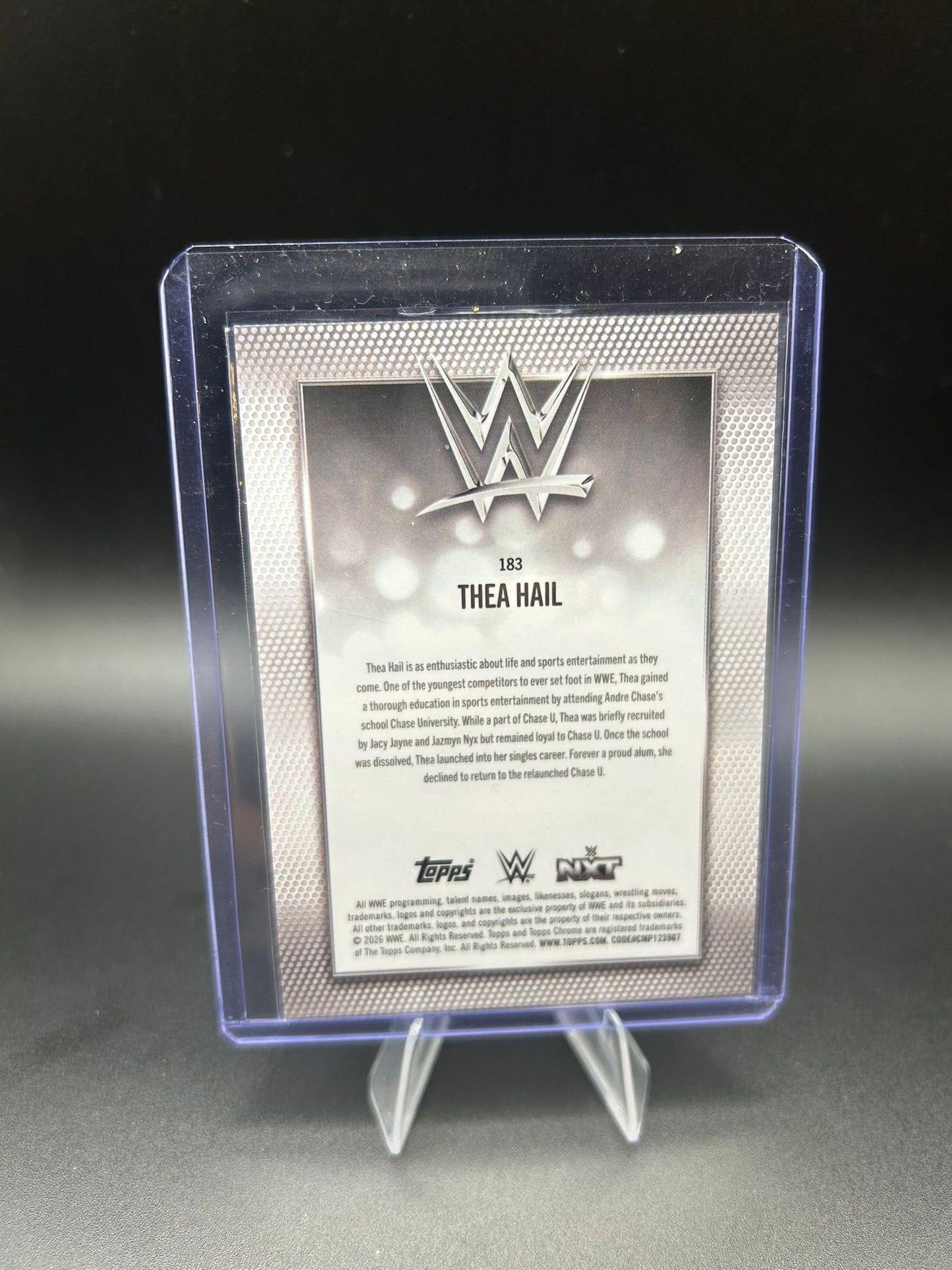 2026 WWE Topps Chrome Logofractor Thea Hail /50 Gold