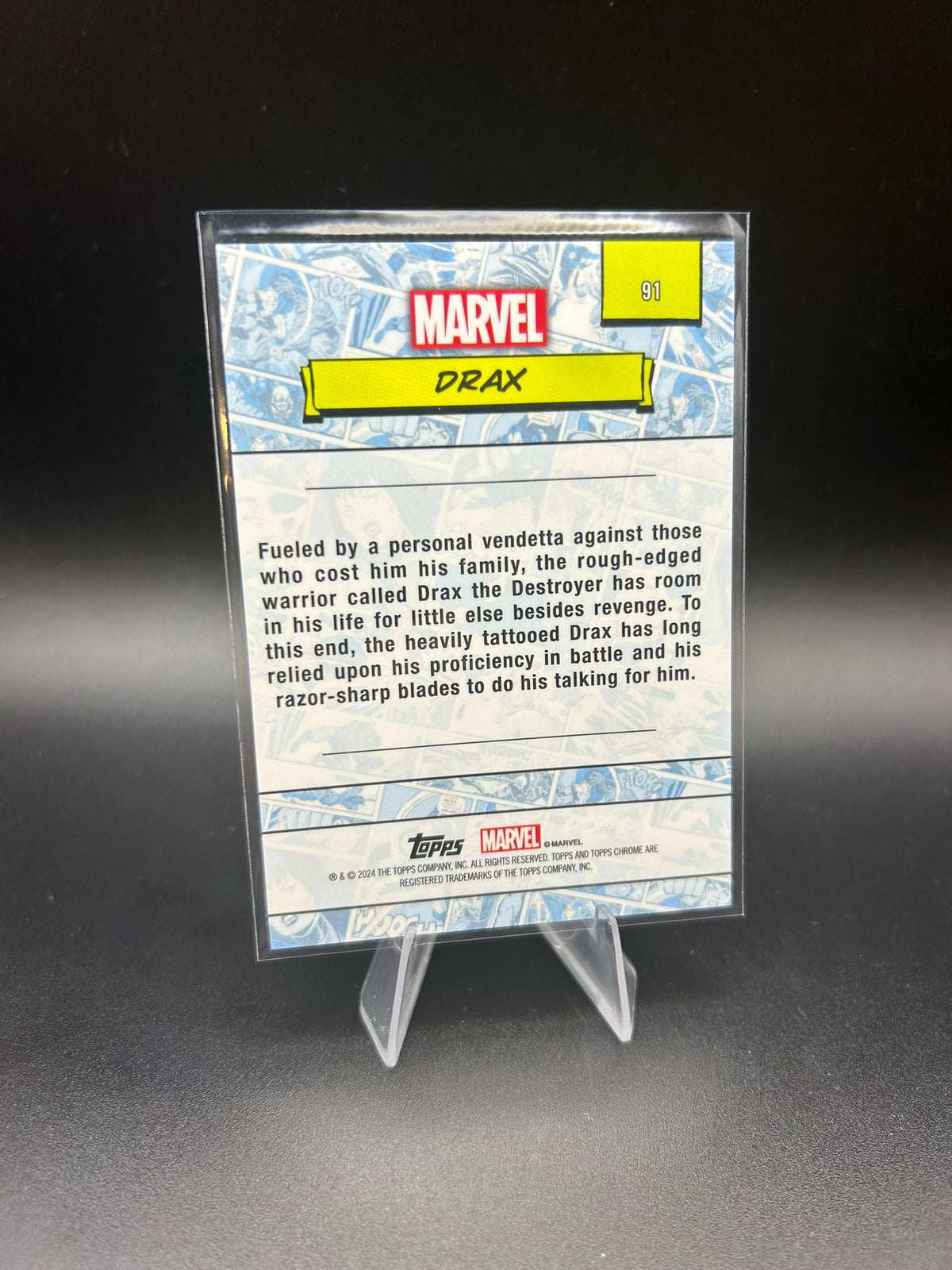 2024 Topps Chrome Marvel Drax Sapphire Base