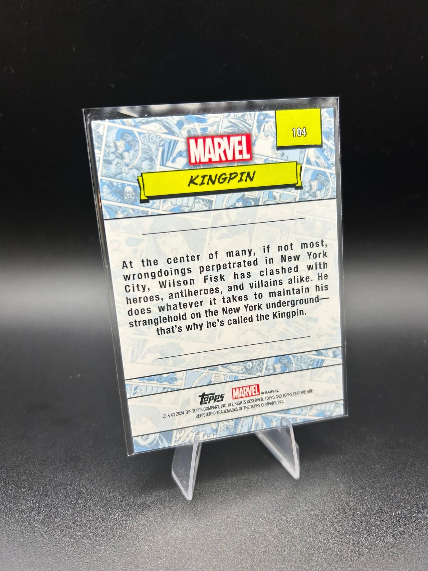 2024 Topps Chrome Marvel Kingpin Sapphire Base