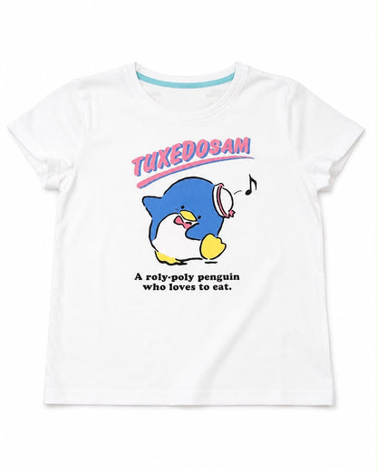 Tuxedo Sam White Size M (14) Japanese Sanrio T-Shirt