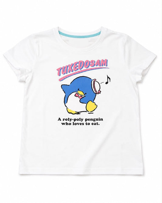 Tuxedo Sam White Size M (14) Japanese Sanrio T-Shirt