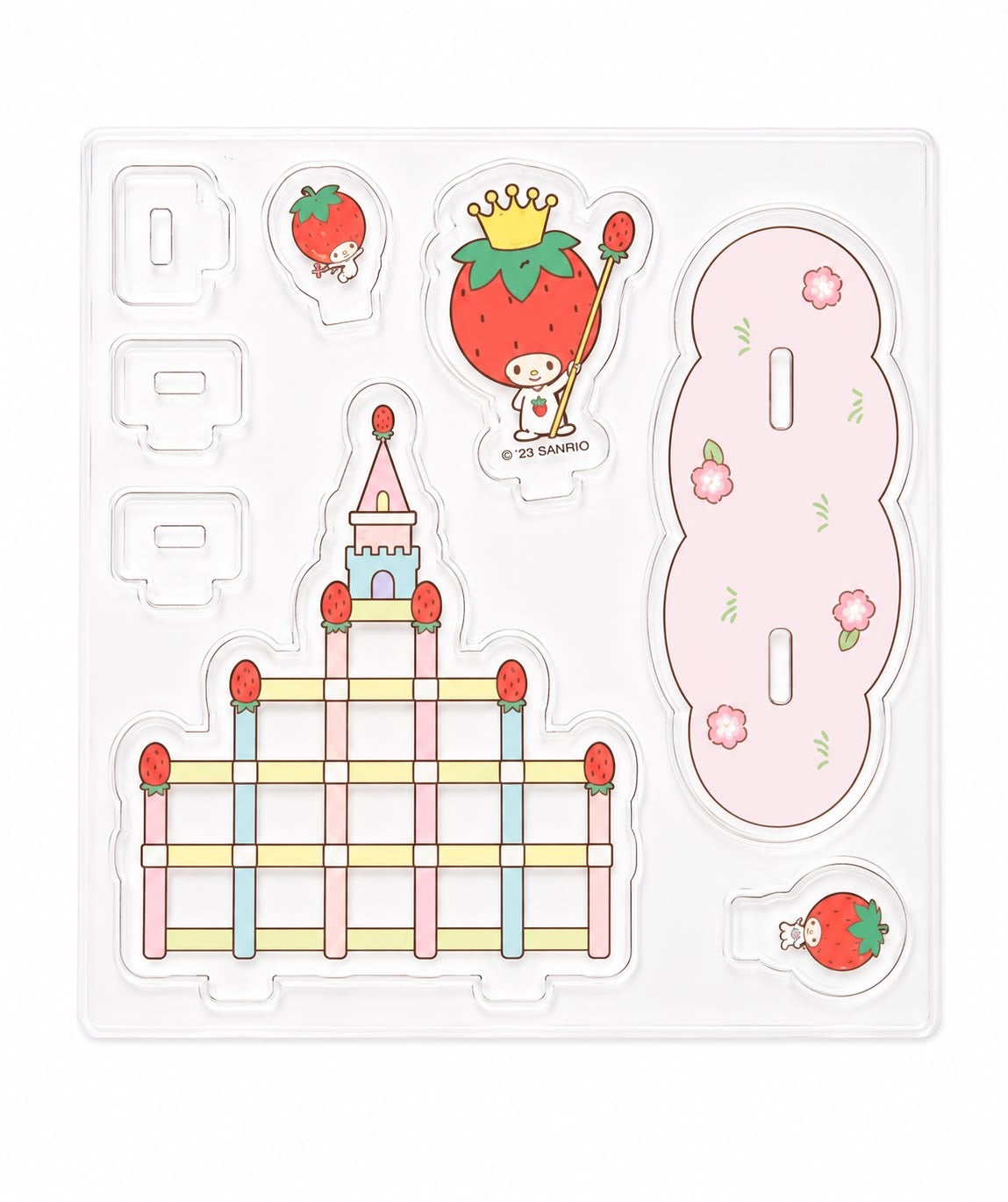 Strawberry King Castle Acrylic Display Stand Japanese Sanrio