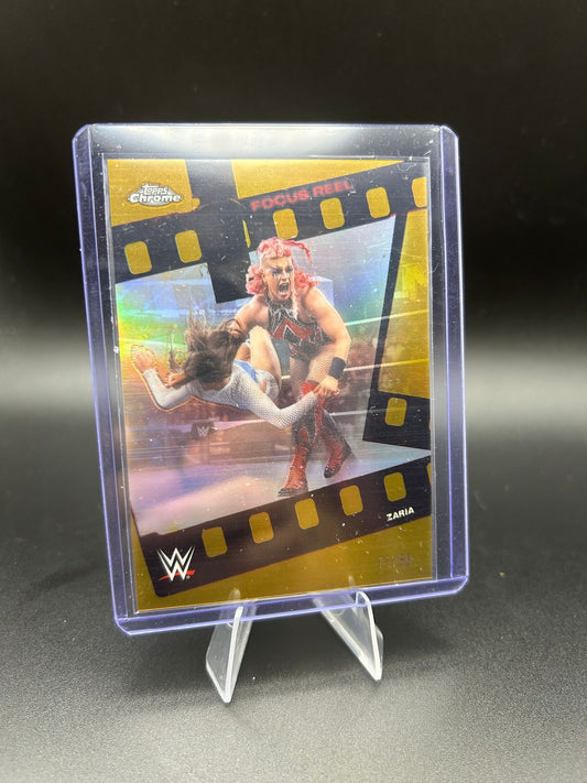 2026 WWE Topps Chrome Zaria /50 Gold Focus Reel