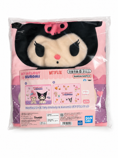 Kuromi x Melody Netflix 70cm x 100cm Fleece Japanese Sanrio Lap Blanket